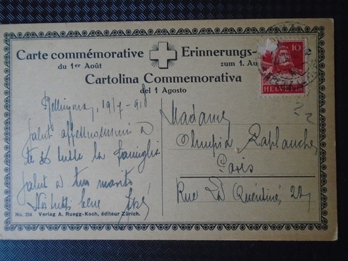 Carte commémorative suisse - carte,