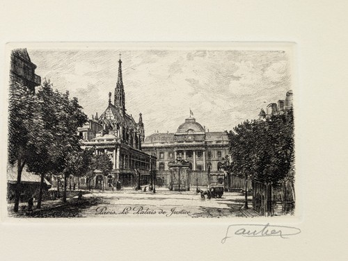 Gravure paris palais - gravure, de