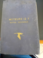 Rarissime NOTICE TECHNIQUE MOTEURS D'AVIATION HISPANO-SUIZA TYPE 12Y