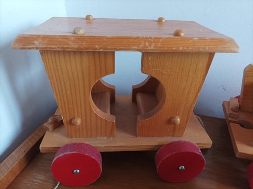 Train bois vintage fait - bois,