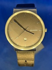 Vintage MONTRE WATCH UHR SKAGEN ANCHER SKW6320 Quartz 251710 TITANIUM Date Noir