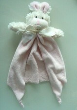 F9. DOUDOU PLAT LA GALLERIA LAPIN BLANC ET ROSE COUVERTURE NOEUD AU COU TTBE