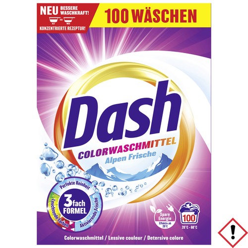Dash lessive colorée alpen - dash,