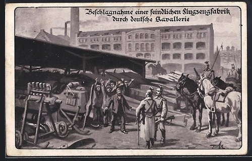 Cavalerie allemande prend - ak,