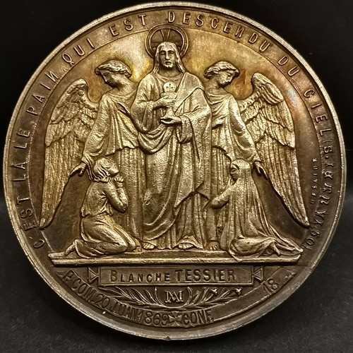 Medaille argent doree bapteme - medaille,
