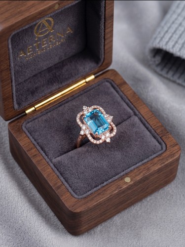 Bague ajustable cercle topaze - ajustable,