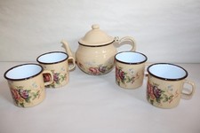 Service à thé en tôle peint