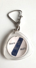 Ancien Porte clé Publicité CHICORÉE Bleu Argent Arlatte & cie Cambrai