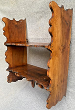 Antique french country provincial shelf 19th century woodwork
