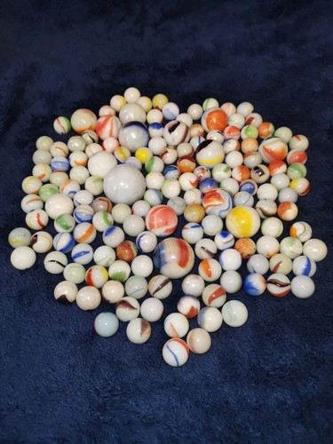 Lot 150 billes agate - 150, blanche