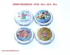 4  CAPSULES DE CHAMPAGNE - HENRY BOURDELAT  N°30 - 34.a - 34.b - 34.c