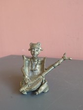 Statuette artisanale en métal – Musicien traditionnel – Art ethnique africain