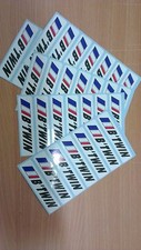 20 Stickers Autocollants nom texte personnalisé drapeau France vélo cadre course