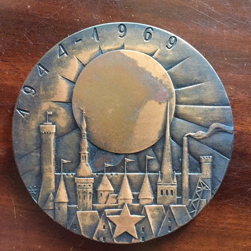 Russian bronze medallion - bronze,
