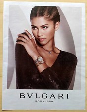 Publicité Papier - Montre et bijoux BULGARI de 2024, Zendaya égérie.