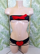 TENUE SEXY ENSEMBLE 2 PIECES TAILLE UNIQUE COULEUR NOIR / ROUGE