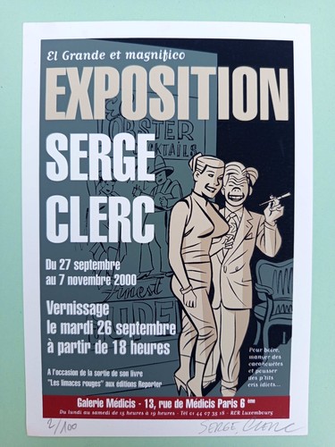Carte signée auteur serge - carte, bd