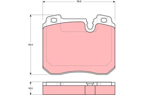 Plaquettes frein gdb1161 - plaquettes,