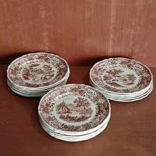Service Burgenland, 20 Assiettes Plates, Marron, Porcelaine Villeroy Et Boch
