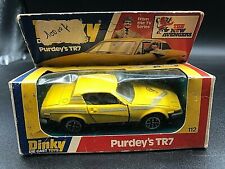 dinky toys ref 112 purdey'TR7  serie tele chapeau melon ET botte de cuir 