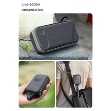 Sac de rangement gris pour cam??ra DJI 360 tissu avec doublure en daim 28x14x7 C