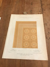 gravure ancienne architecte N710 parquet en chene acajou amaranthe et érable