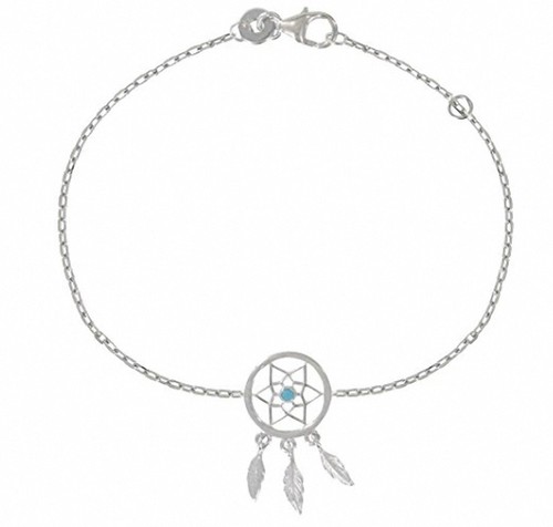 Bracelet attrape rêve pierre - ,