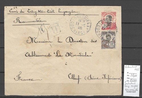 Indochine lettre entier - indochine,