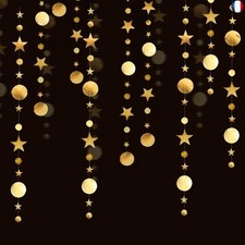 VIKSAUN 65 Pieds Guirlandes Étoile Papier, Kit de Guirlandes en Petite Étoile, P