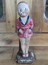 Ancienne Statue Statuette Garçonne Plâtre La Parisette  Aristide De Ranieri