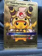 Pokemon Pikachu - HP 99610 - Gold Foil Fan Art Card  - English - Cosplay