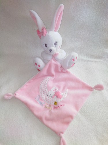 Doudou lapin rabbit - lapin, blanc