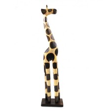 Statue Girafe 60cm en bois |