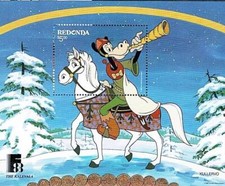 Redonda = Disney Finlandia '88 Spectacle de Timbre S/S MNH Chevaux, Musique