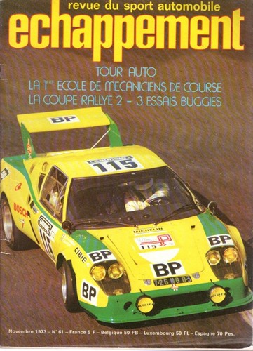 Echappement 1973 tour - 1973, auto