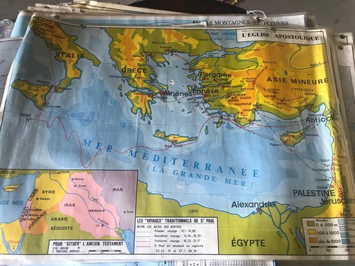 Ancienne carte scolaire - ancienne,