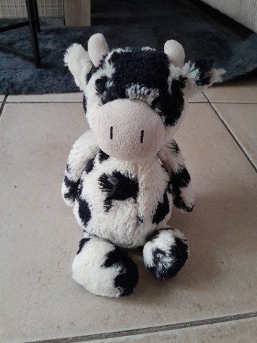 Doudou peluche vache noir - doudou,