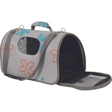 Panier de transport Flower,  S, Gris, pour chat ou chien. max 4 kg