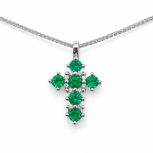 Collier croix or blanc - croix, en