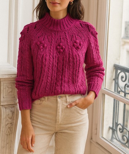 Pull aubin sézane rose - sézane,
