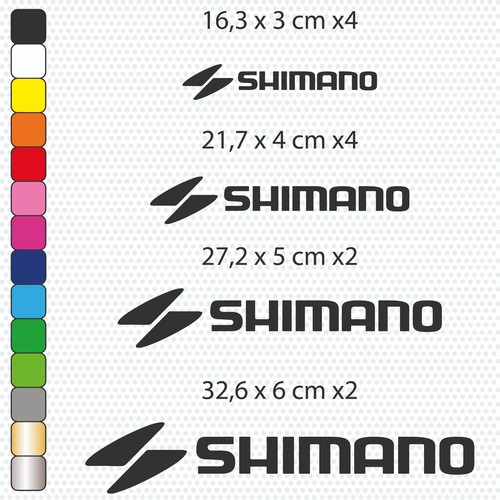 Shimano stickers vinyles - 12,