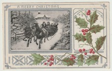 cpa de voeux chevaux