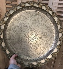 Plateau Argent ? Argenterie Métal Argenté Maroc Algérie XIXeme Ancien