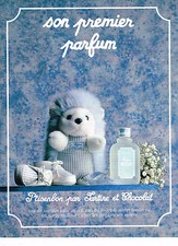 PUBLICITE ADVERTISING 044   1987   TARTINE & CHOCOLAT  son 1° parfum PTISENBON