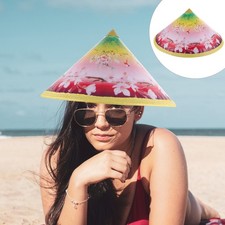  Chapeau cône en bambou