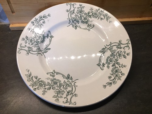 Superbe ancien plat rond bas
