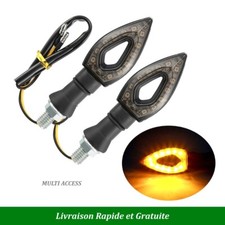2x Clignotants Indicateur 12 LED Ambre 12V Universel Moto Scooter Quad 