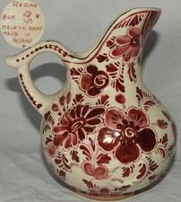 Pichet DELFT'S (Delfts) ROOD "REGINA" (made in Holland) Camaïeu rouge