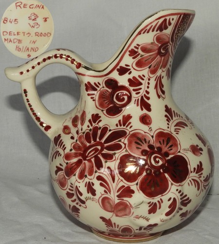 Pichet delft rood - delft's,