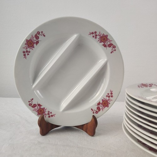 Assiettes asperges faïence - asperges,